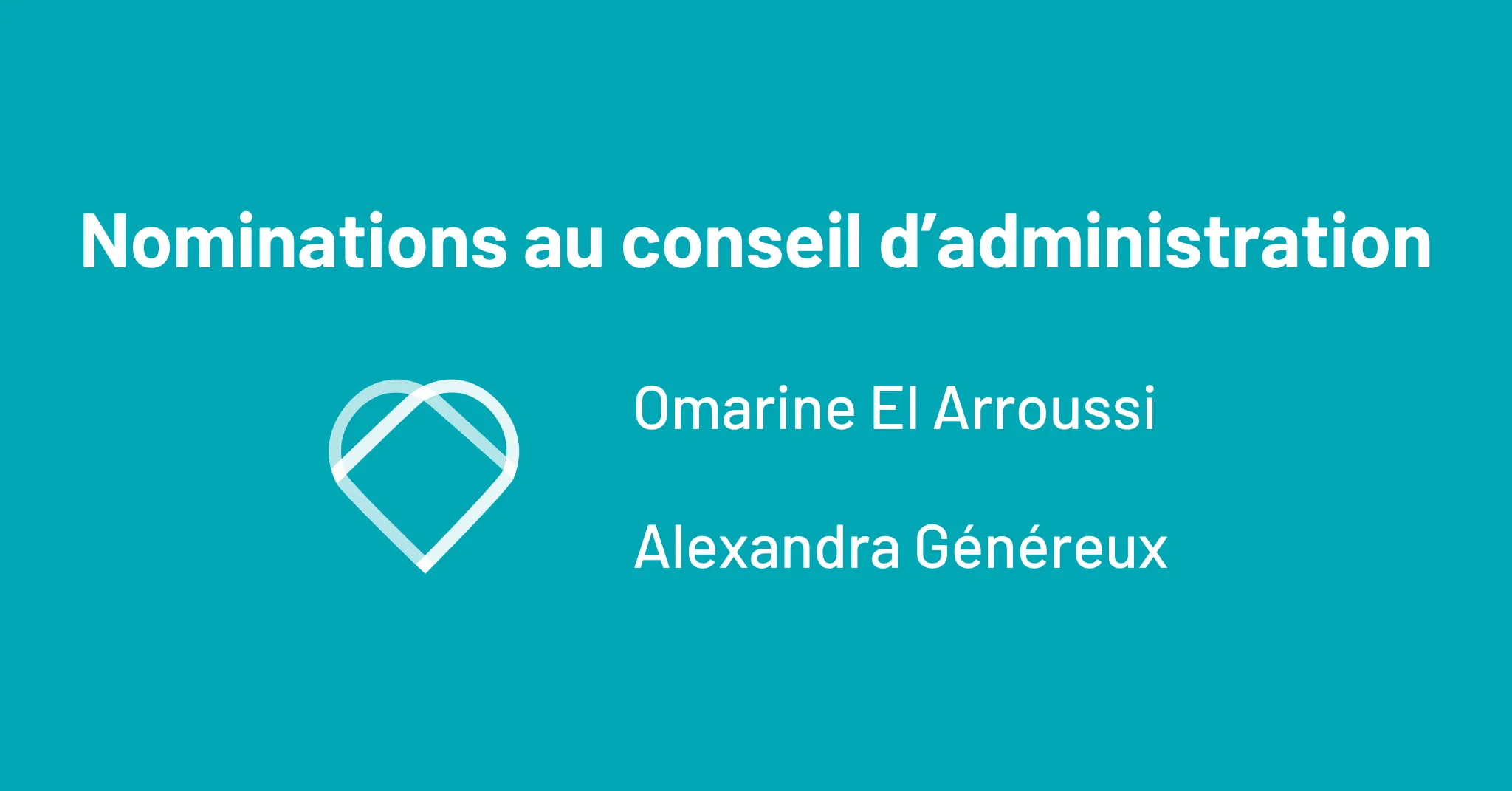 Nominations au conseil d'administration